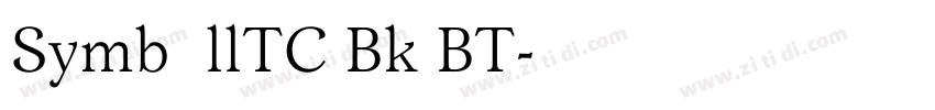 SymbollTC Bk BT字体转换